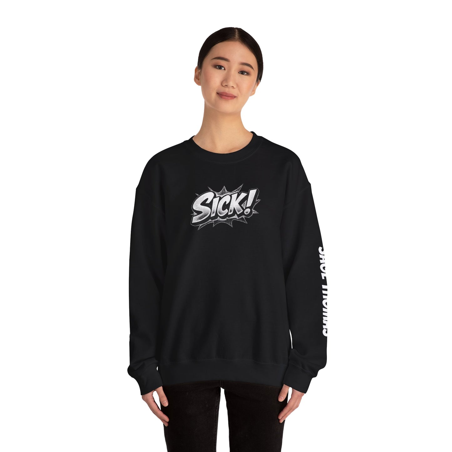 "SICK!"  Comic Crewneck Sweatshirt